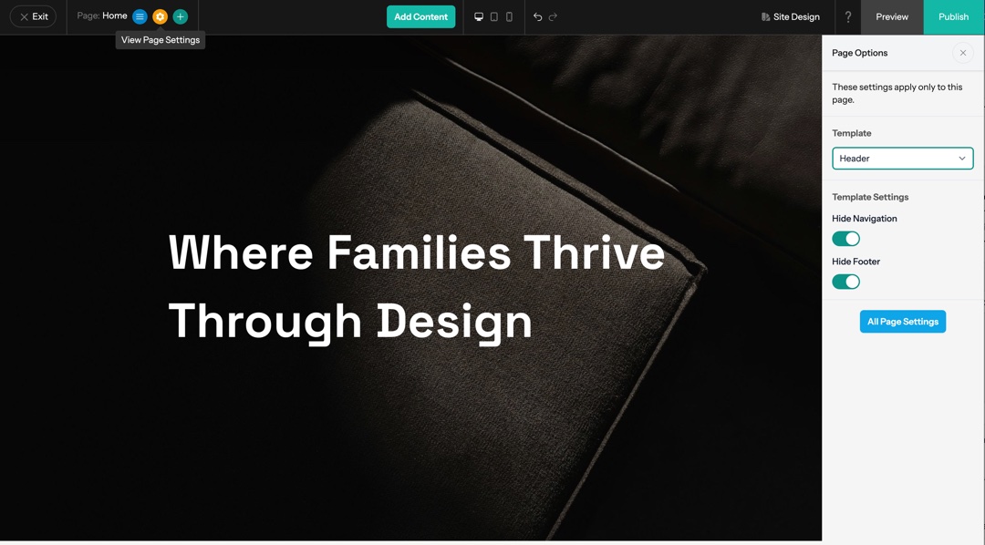 Video: Page Template Settings